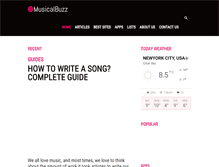 Tablet Screenshot of musicalbuzz.com